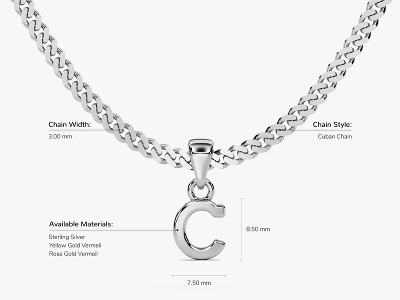 Initial Cuban Chain Necklace