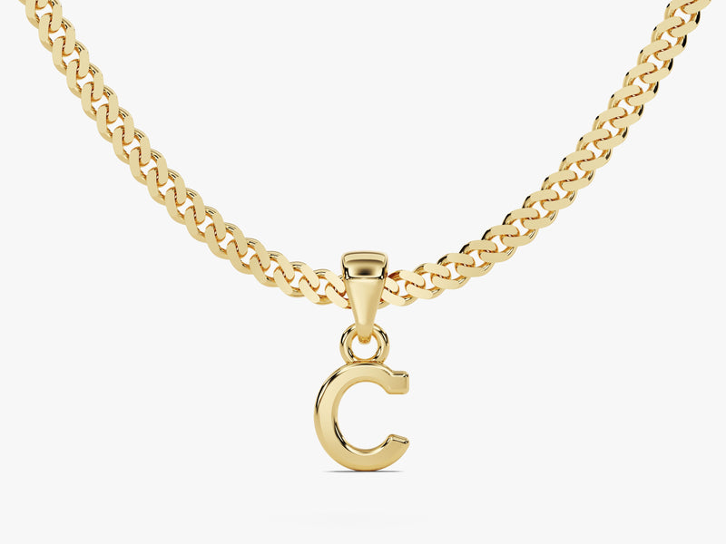 Initial Cuban Chain Necklace