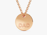 Dad Medallion Necklace - Gold Vermeil
