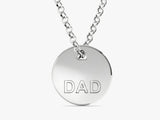 Dad Medallion Necklace - Gold Vermeil