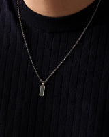 Men's Black Diamond Pendant Necklace - Gold Vermeil