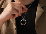 Men's Circular Pendant Necklace - Gold Vermeil