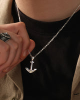 Plain Anchor Pendant Necklace - Gold Vermeil