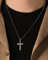Men's Name Cross Pendant Necklace - Gold Vermeil