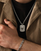 Textured North Star Pendant Necklace - Gold Vermeil