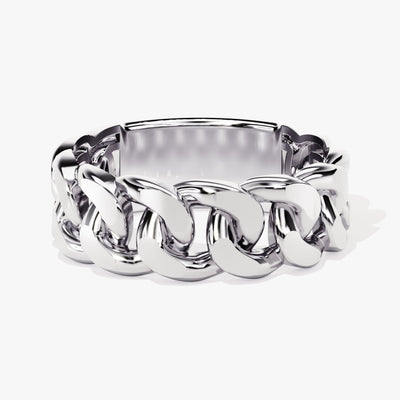 14k Gold 8.0mm Chain Ring