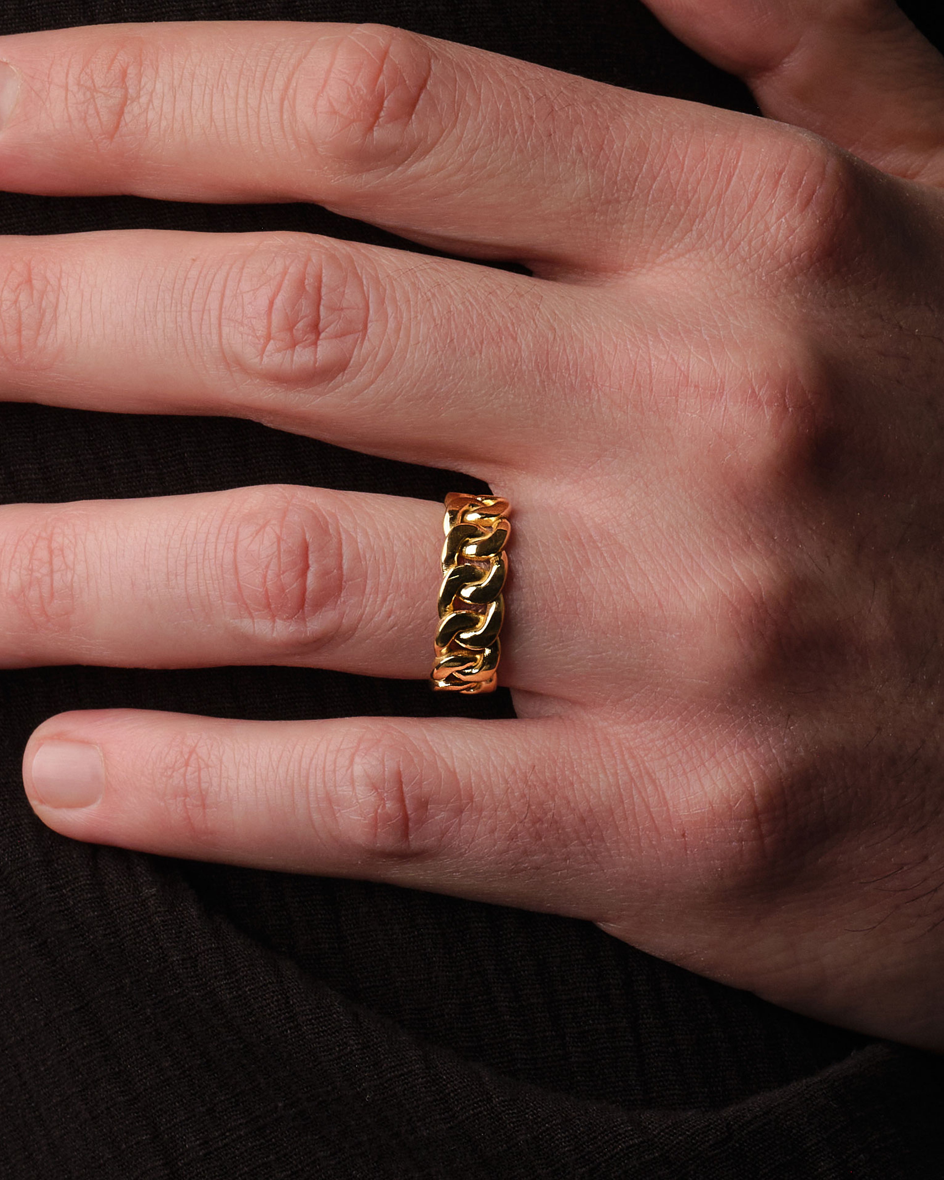 14k Gold 8.0mm Chain Ring