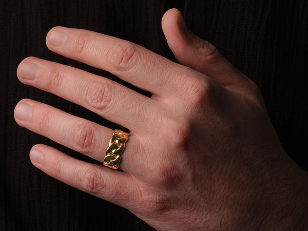 14k Gold 10.0mm Chain Ring