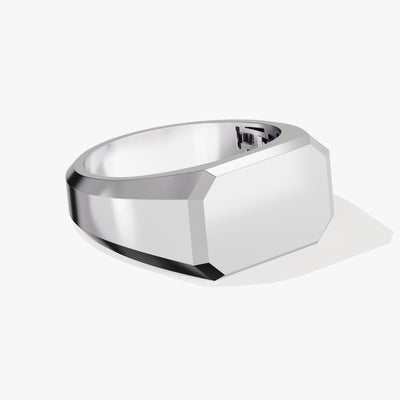 14k Gold Octagon Signet Ring