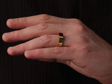14k Gold Polished Square Ring