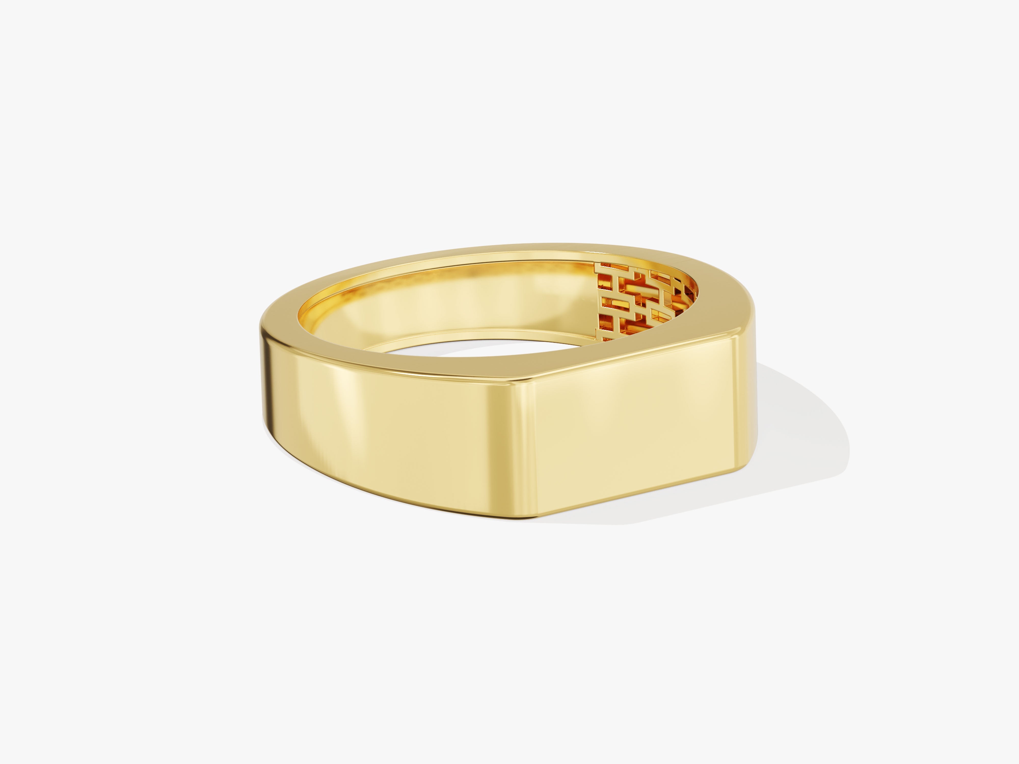 14k Gold Polished Square Ring