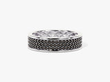Black diamond band ring, luxury jewelry, elegant design