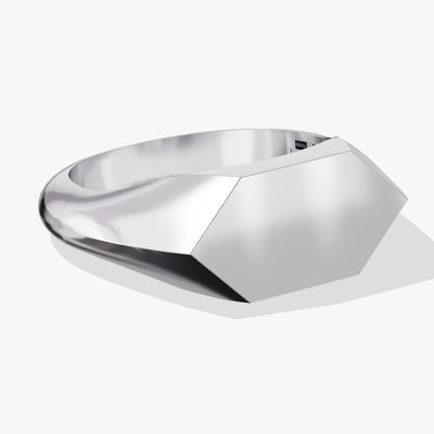 Hexagon Signet Ring - Gold Vermeil