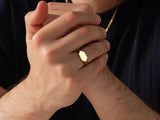 Hexagon Signet Ring - Gold Vermeil