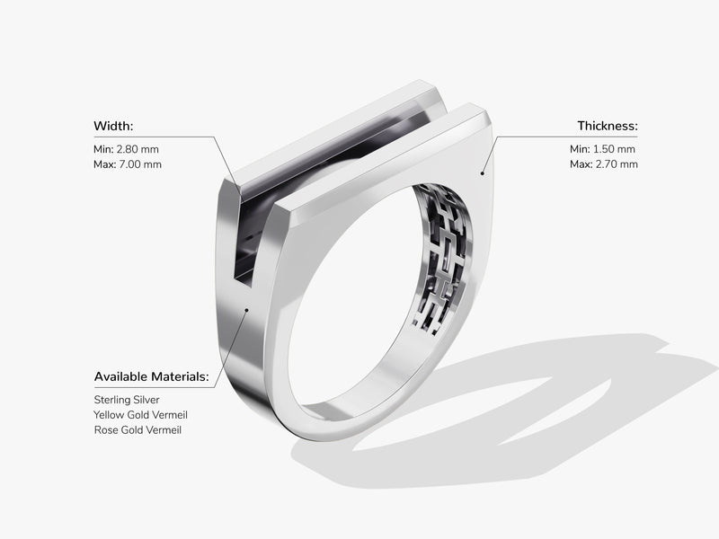 Men's Split Band Ring - Gold Vermeil