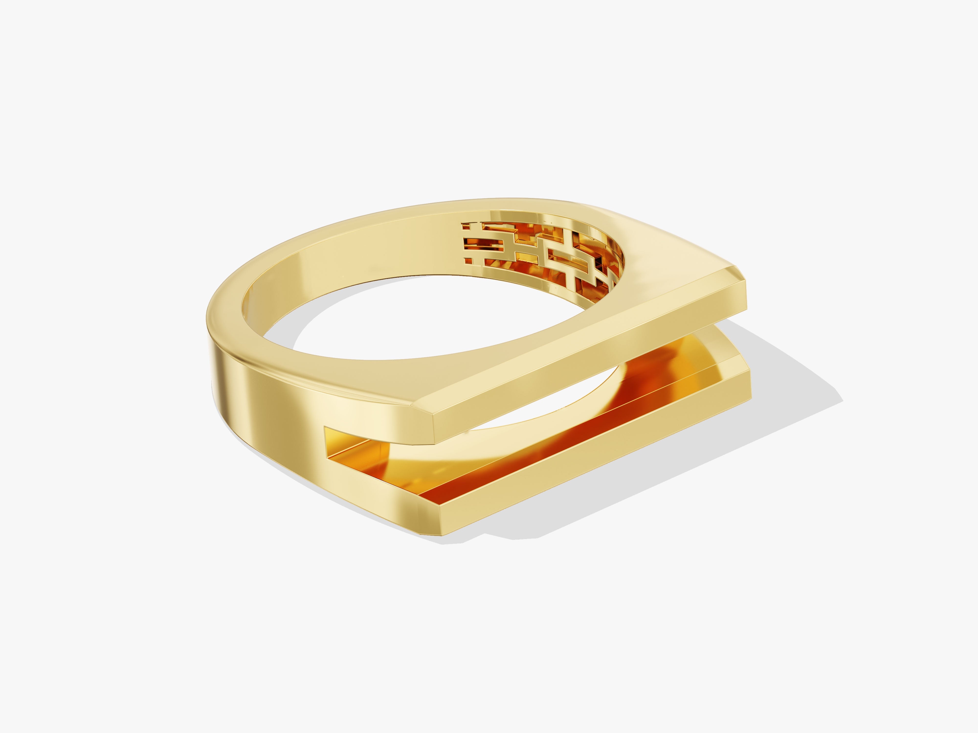 Men's Split Band Ring - Gold Vermeil