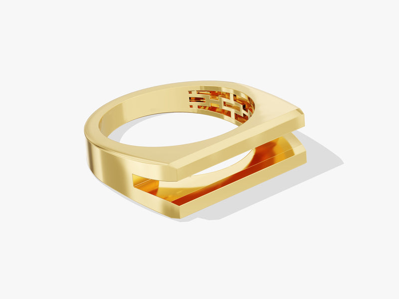 Men's Split Band Ring - Gold Vermeil