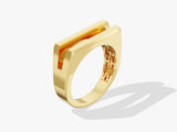 Men's Split Band Ring - Gold Vermeil
