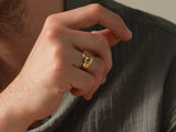 Engravable Round Signet Ring - Gold Vermeil
