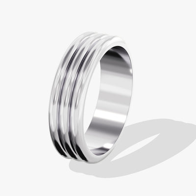 Grooved Band Ring - Gold Vermeil