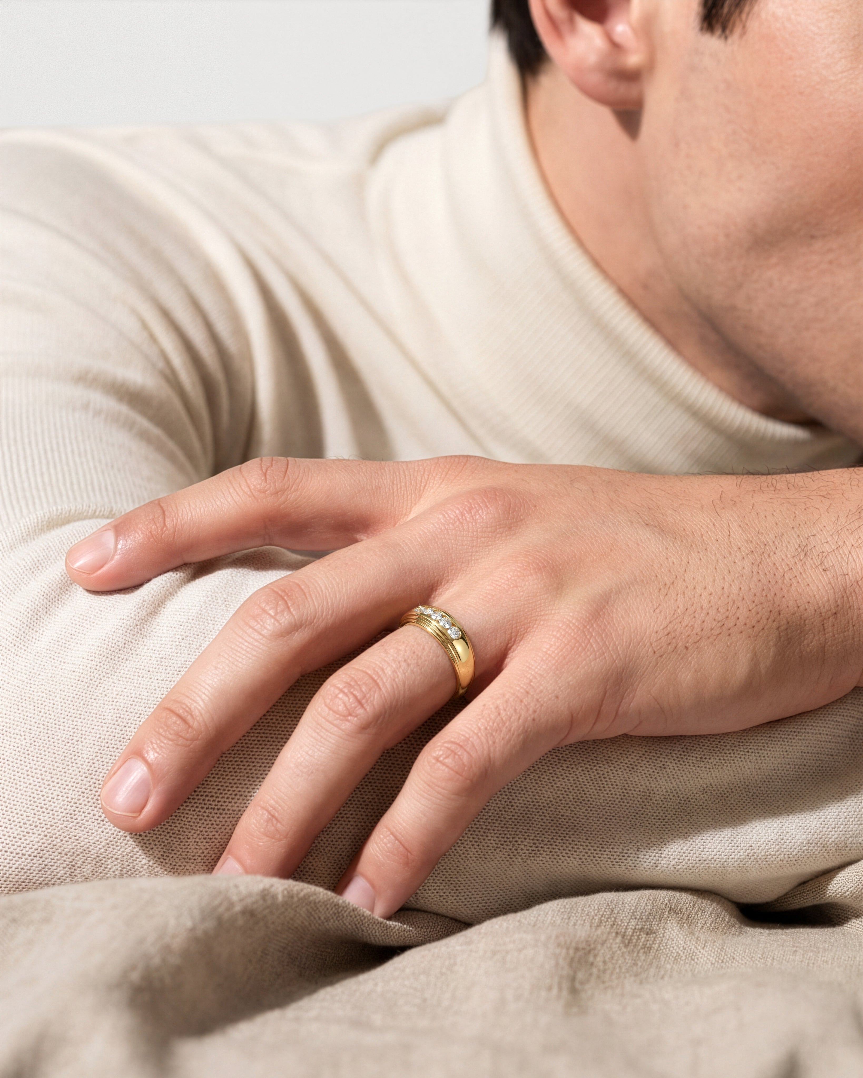 Five Stone Men's Wedding Band