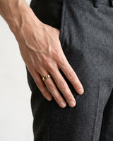 Vertical Row Men's Wedding Band
