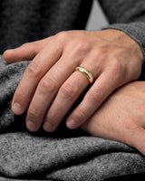 Horizontal Row Men's Wedding Band