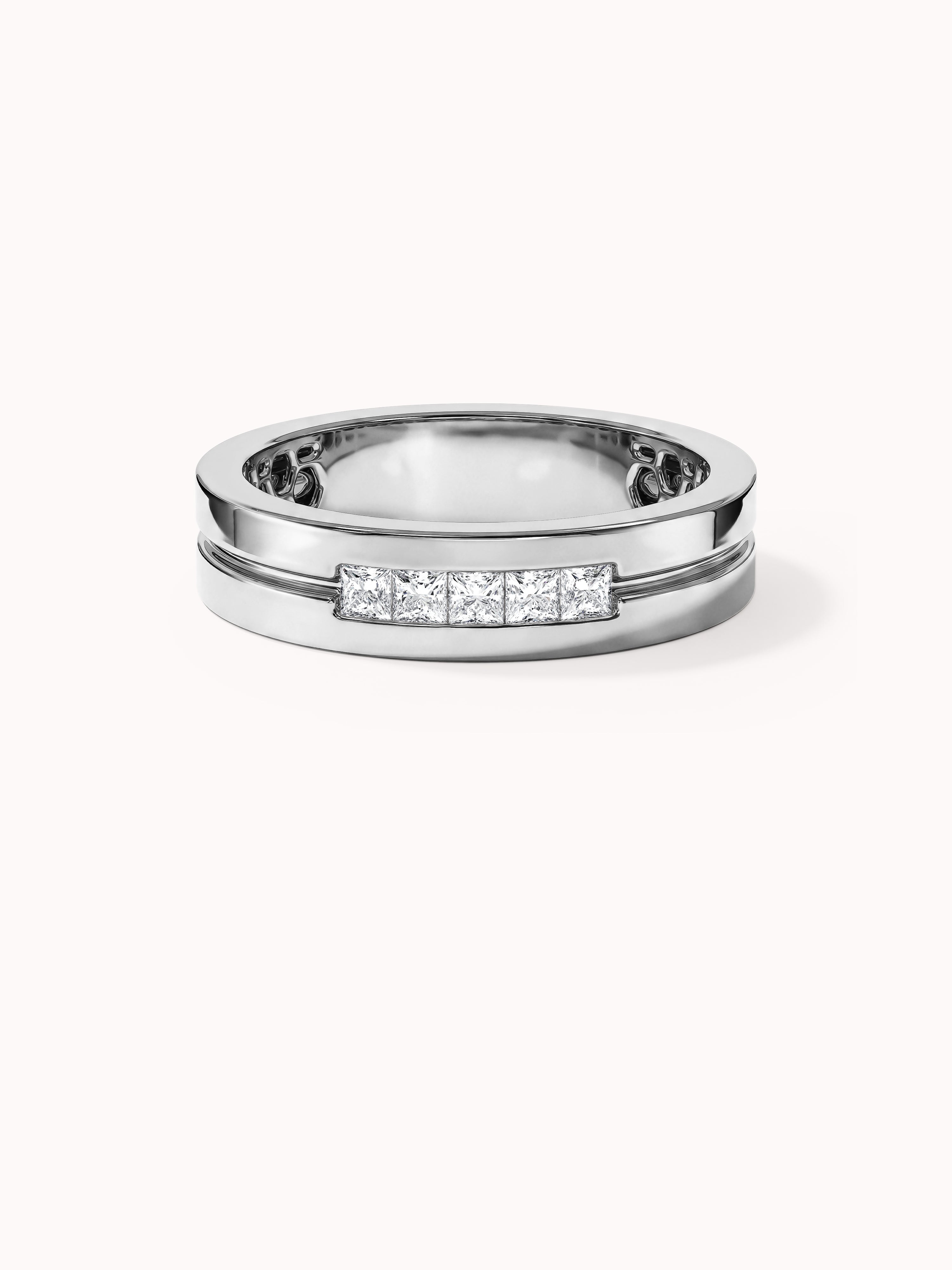 Channel Five Stone Men's Wedding Band