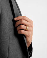 Oval Men's Wedding Band