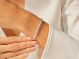 Oval Cut Lab Diamond Tennis Bracelet