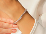 Pear Cut Moissanite Tennis Bracelet