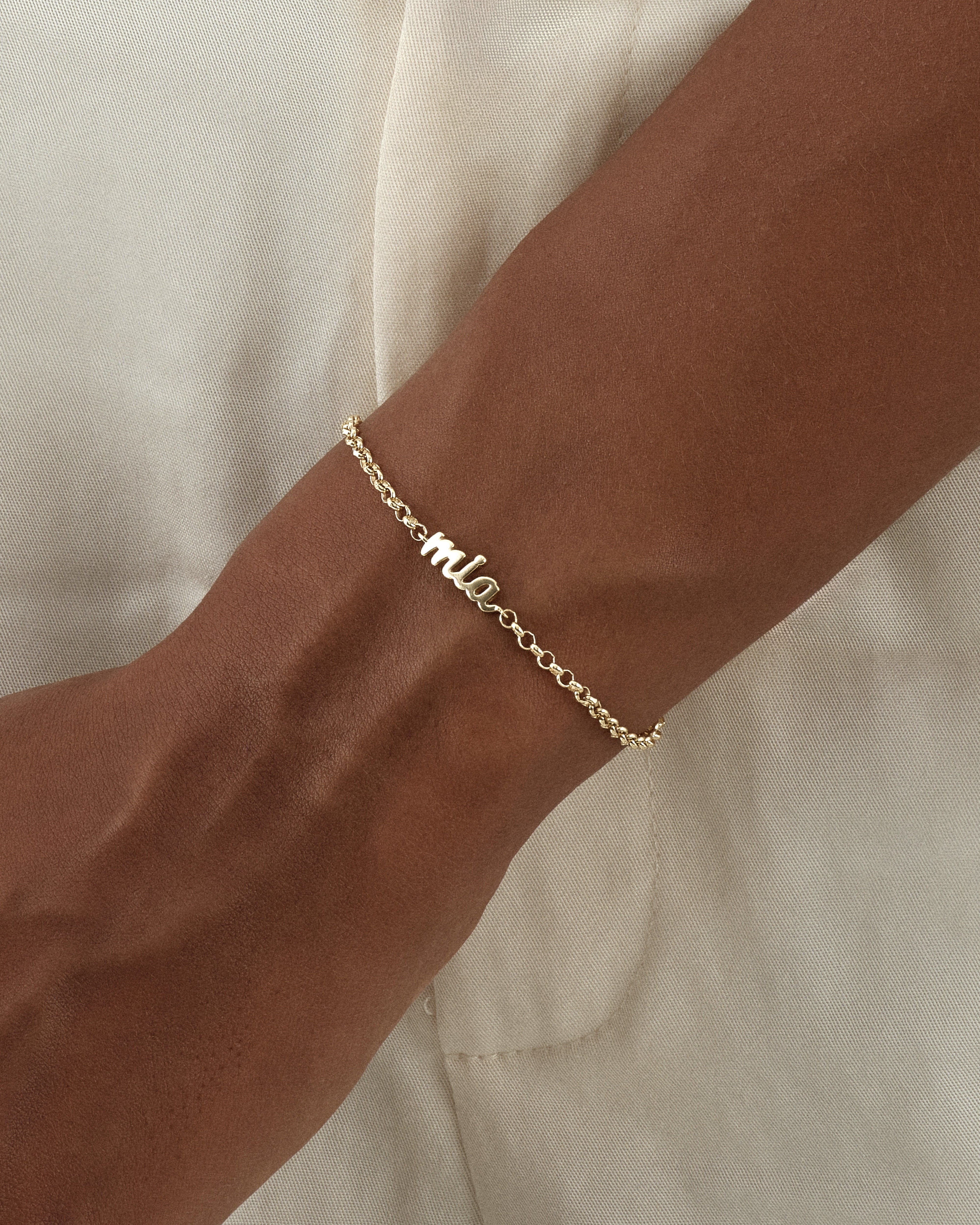 Paperclip Chain Name Bracelet