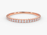 Rose gold diamond eternity band, fine jewelry