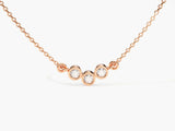 Trio-Bezel Set Necklace (0.06 CT)