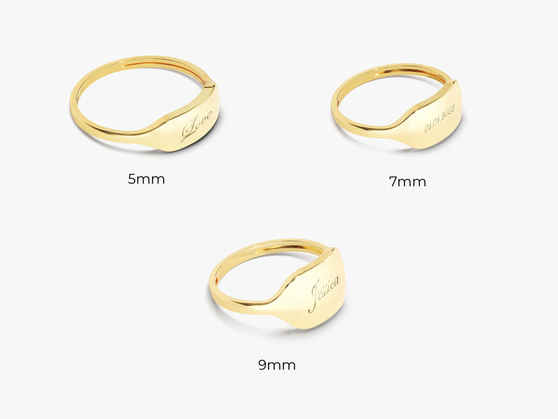 Dainty Personalized Signet Ring