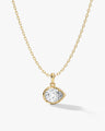 Pear Bezel Pendant Necklace