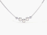 Trio-Bezel Set Necklace (0.06 CT)