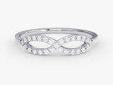Diamond infinity ring, elegant jewelry for women
