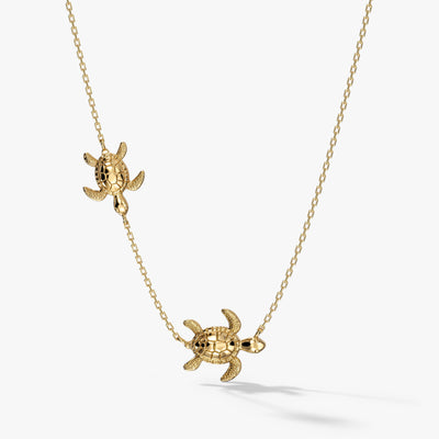Mother & Baby Sea Turtle Necklace