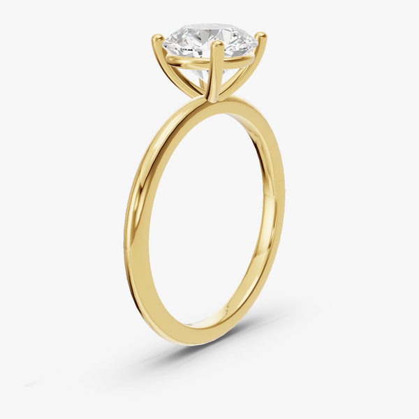 Solitaire Engagement Ring with Round Prongs