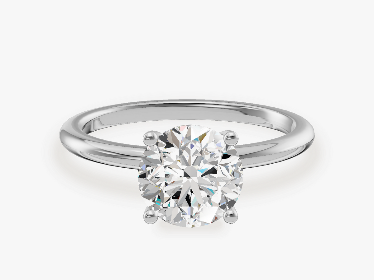 Solitaire Engagement Ring with Round Prongs