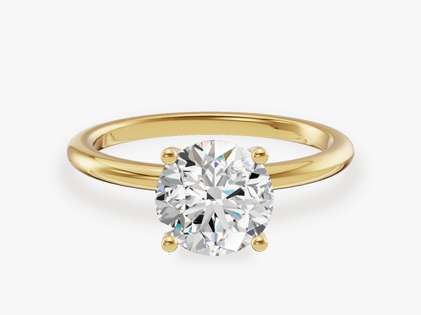 Solitaire Engagement Ring with Round Prongs
