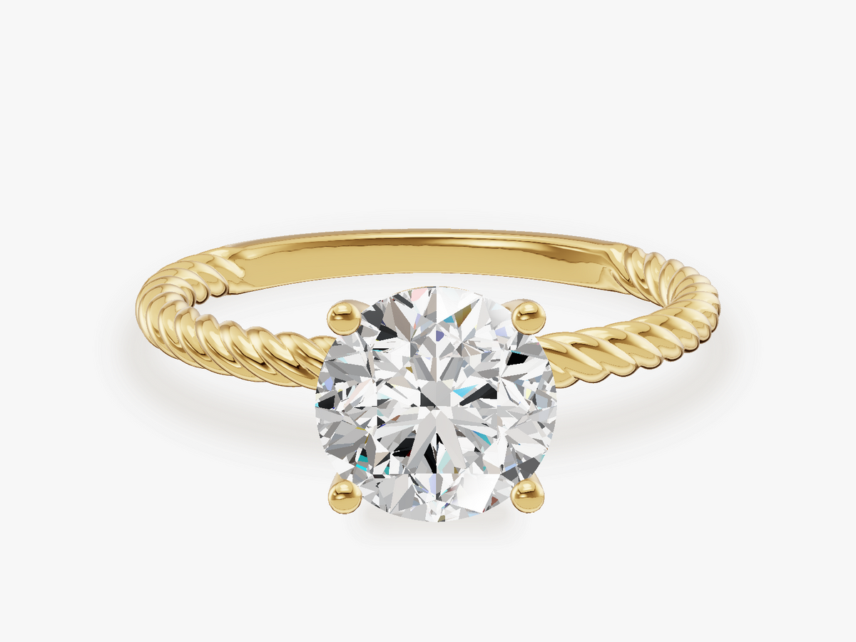 Braided Solitaire Engagement Ring