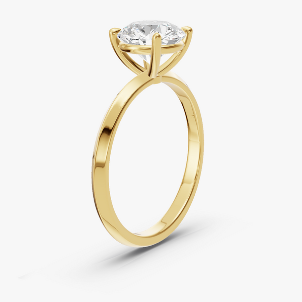 Knife Edge Solitaire Engagement Ring