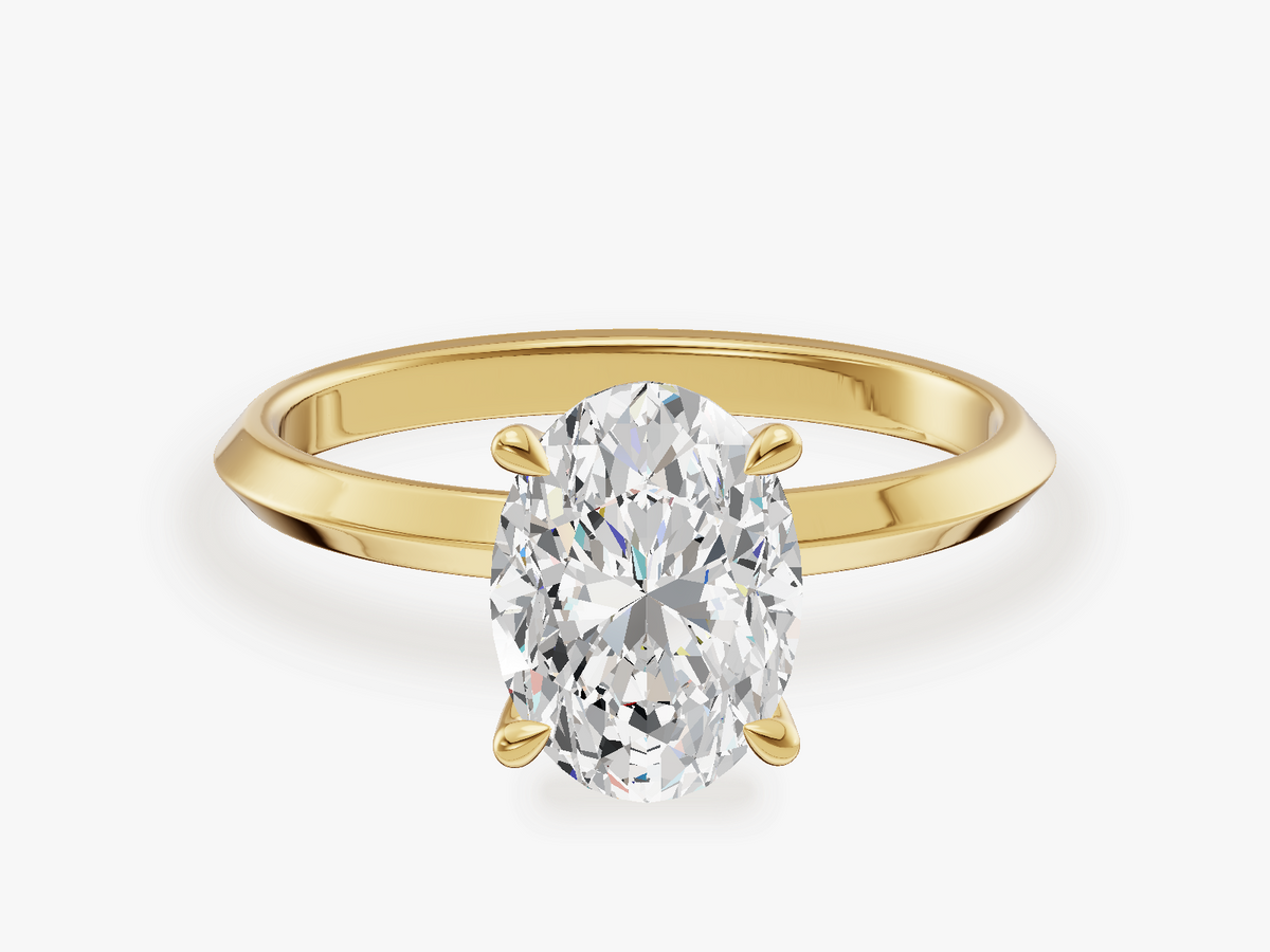Knife Edge Solitaire Engagement Ring