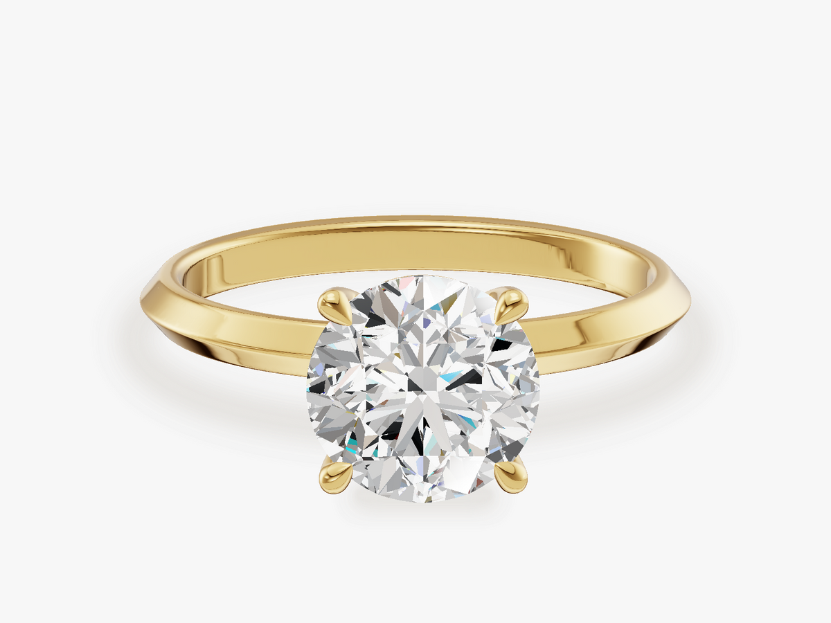 Knife Edge Solitaire Engagement Ring