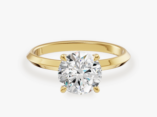 Knife Edge Solitaire Engagement Ring