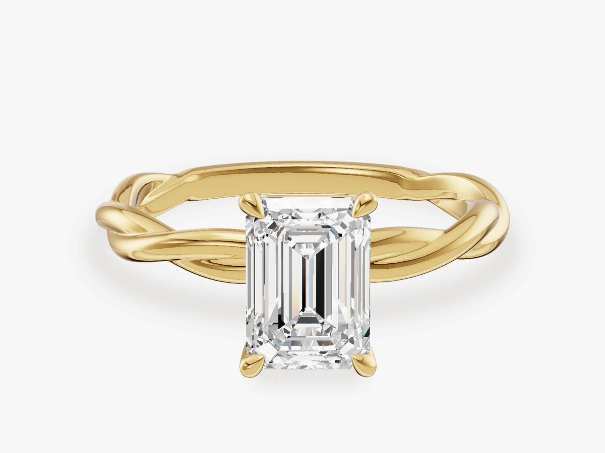 Twisted Vine Solitaire Engagement Ring