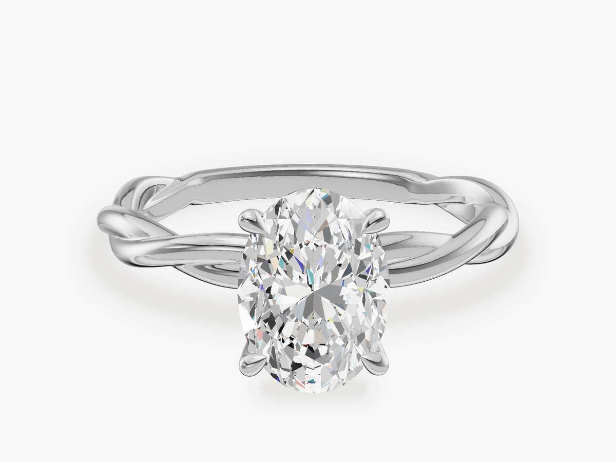 Twisted Vine Solitaire Engagement Ring