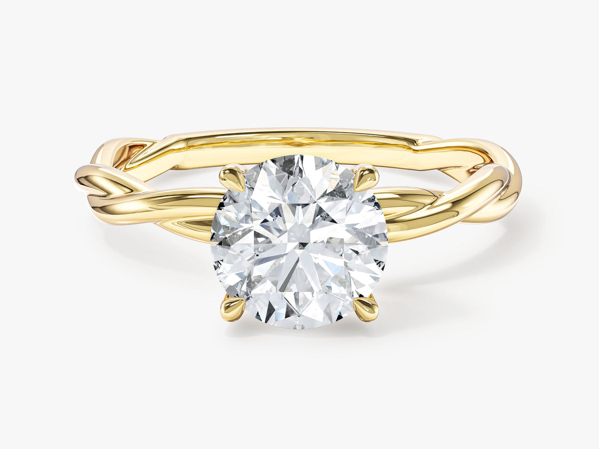 Twisted Vine Solitaire Engagement Ring